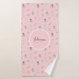 Ballerina rosa y flores