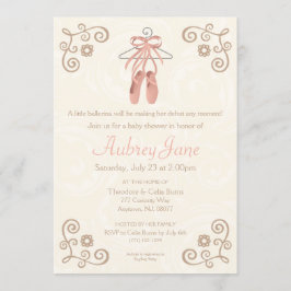 Ballerina Shoes Ballet Baby Girl Invitación a la d