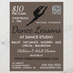 Ballerina Silhouette, publicidad de clases de bail