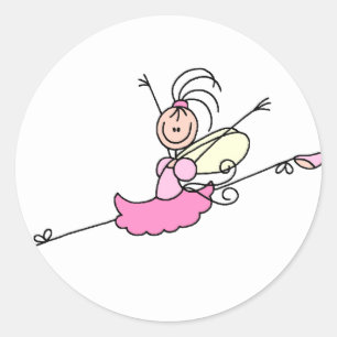 Ballerina Stick Figura Angel Pegatina