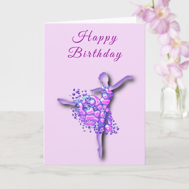 Ballerina Tarjeta de Cumpleaños Mujer bailarina de (Orquídea)
