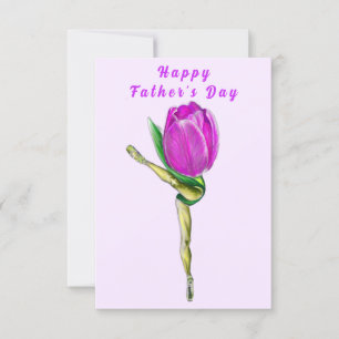 Ballerina Tulip Ballet bailarina tarjeta del día d