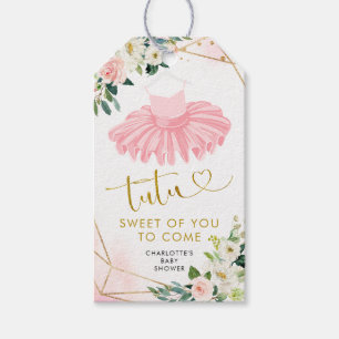 Ballerina Tutu Baby Shower Gracias Etiqueta