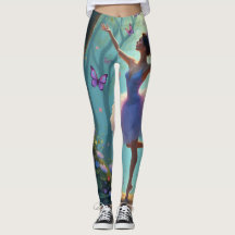Ballerina y mariposas Leggings