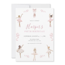 Ballet Bailarina Ballerina Invitación a fiesta de 