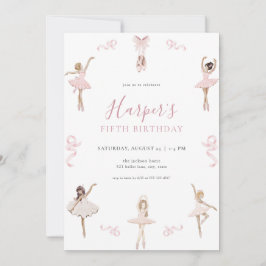 Ballet Bailarina Ballerina Invitación a fiesta de