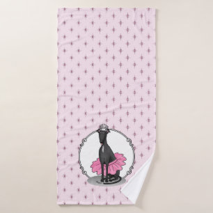 Ballet Ballerina Princess Greyhound Dog (negro)