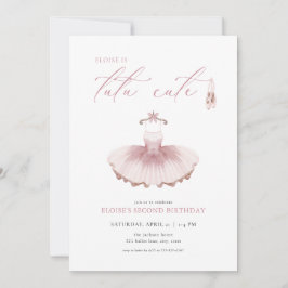 Ballet Ballerina Tutu Cute Invitación al Segundo C