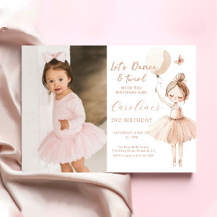Ballet Cute Ballerina Invitación a la foto del cum