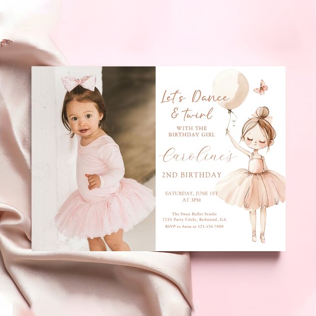 Ballet Cute Ballerina Invitación a la foto del cum (Subido por el creador)
