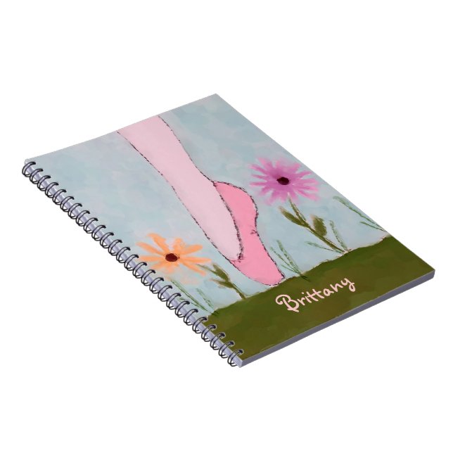 Ballet en cuaderno del personalizable de las (Lado Derecho)