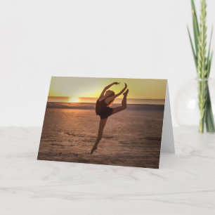 Ballet en la tarjeta de la nota o de felicitación