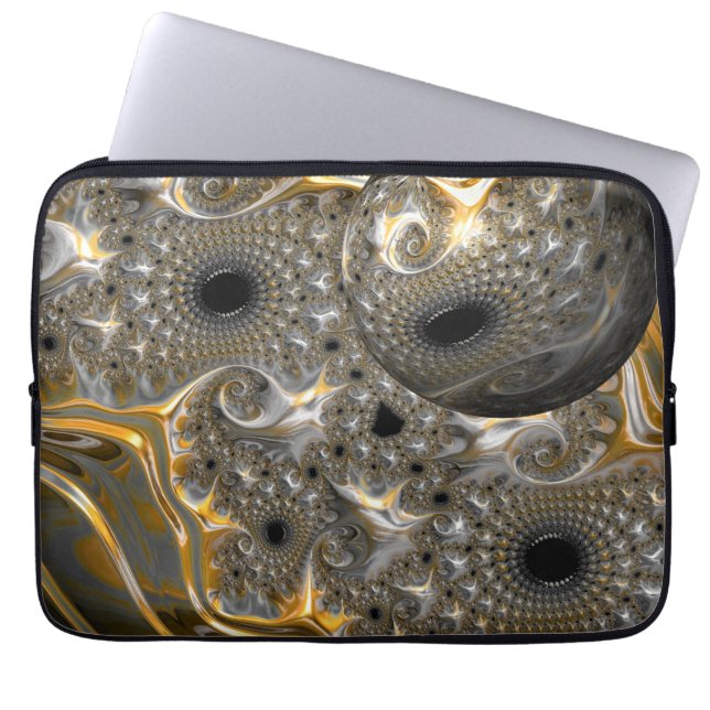 Ballet esférico en bolsa de portátiles de plata y  (Frente)