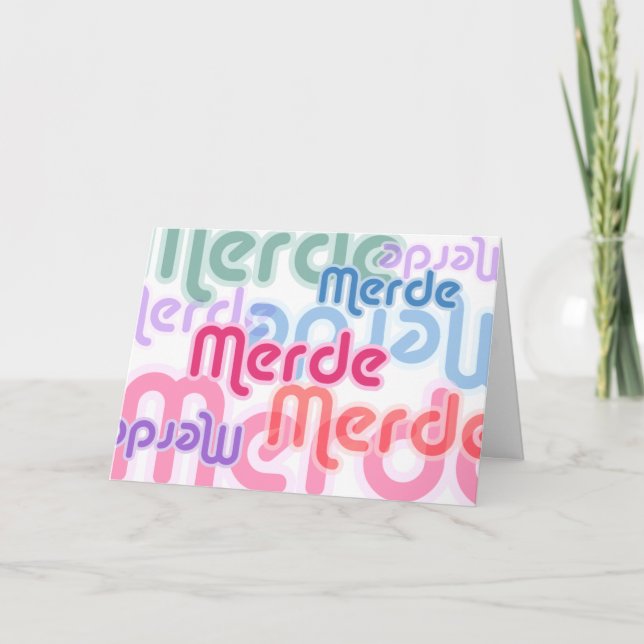 Ballet Humor Tarjeta de felicitación - Merde (Anverso)