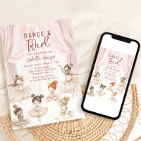 Ballet infantil acuarela | Invitación de cumpleaño