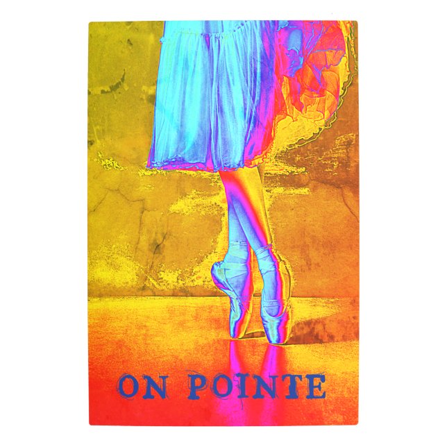 Ballet Neon Color Pop Art Arte Metalizado (Anverso)