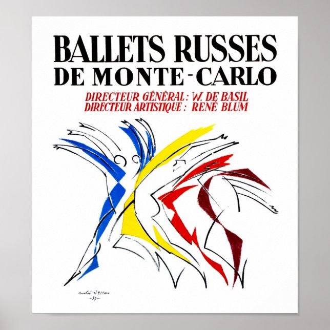 Ballet Rusos - Arte abstracto del amante del baila (Frente)