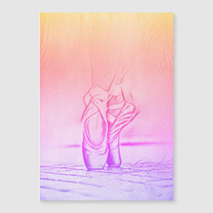 Ballet Shoes Rainbow Ballerina Tarjeta Magnética