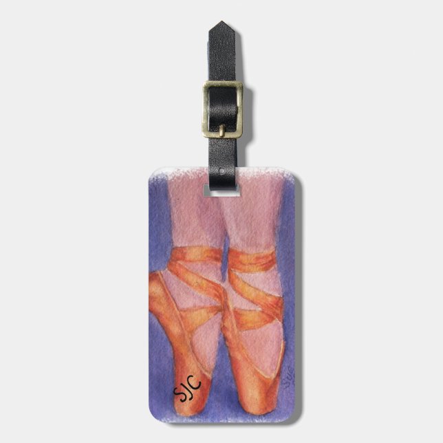 BALLET TOE SHOES ETIQUETA DE EQUIPAJE PERSONALIZAD (Frente Vertical)