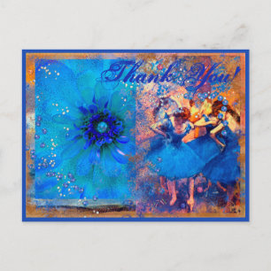 Ballet y chucherías personalizados, gracias postal