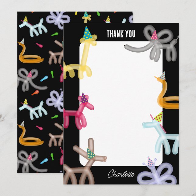 Balloon Animals Kids Party Theme (Anverso / Reverso)