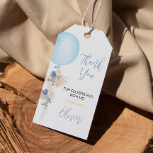 Balloon Boy Gracias Etiqueta Cumpleaños Baby Showe