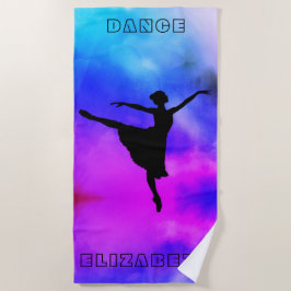 Ballroom Ballerina Watercolor Beach Toalla