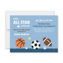 Balls Deportes Temática Bebé Invitaciones a la Duc