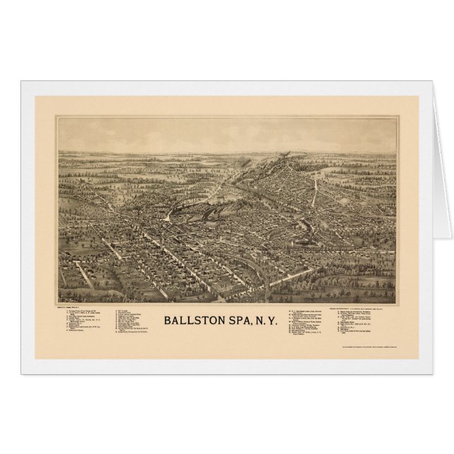Balneario de Ballston, mapa panorámico de NY - (Anverso (Horizontal))