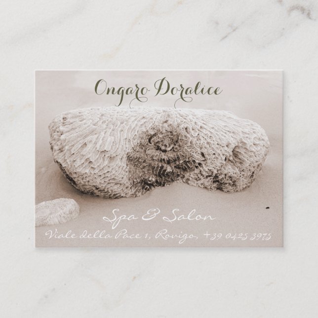 Balneario, salón y plantilla de la tarjeta de (Anverso)