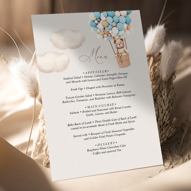 Balón Baby Shower Bear Menú (Subido por el creador)