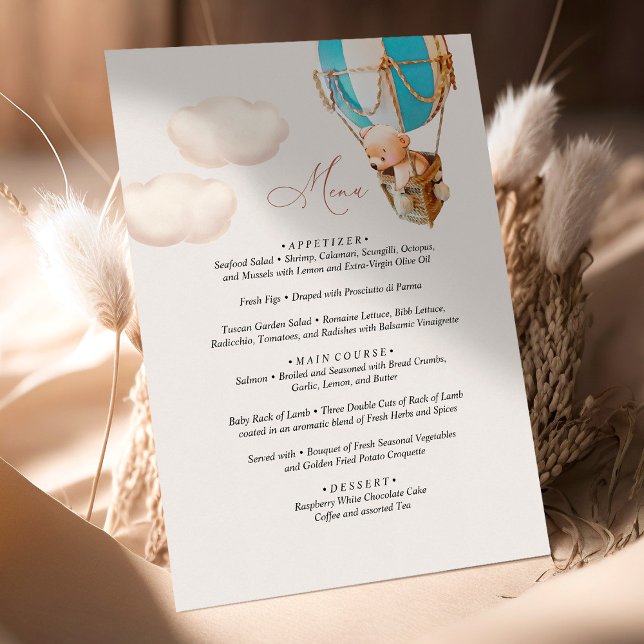 Balón Baby Shower Bear Menú (Subido por el creador)