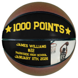 Balón De Baloncesto 1000 Career Points Scorer Milestone Player Team