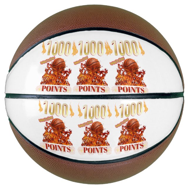 BALÓN DE BALONCESTO 1000 POINTS CONGRATULATIONS  (Anverso)