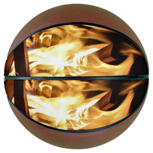 Balón De Baloncesto A través de las llamas (Anverso)