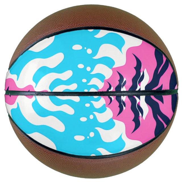 Balón De Baloncesto Abstract Dream Wave – Vibrant Surreal Flow (Anverso)