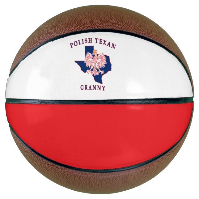 Balón De Baloncesto Abuela texana polaca (Anverso)