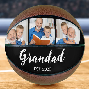 Balón De Baloncesto Abuelo Estableció la Escritura Moderna 3 Foto Negr