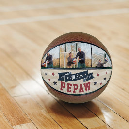 Balón De Baloncesto Abuelo fotográfico de Personalizado de la gente de
