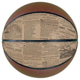 Balón De Baloncesto Ads of the Past, NY 1856 Basketball
