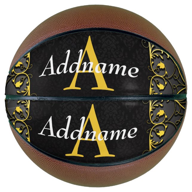 Balón De Baloncesto Agrega tu nombre e inicial (Anverso)