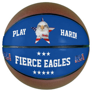 Balón De Baloncesto Águila Cabeza Blanca, La Bandera Estadounidense, E