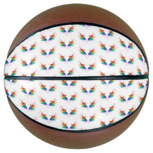 Balón De Baloncesto Alas del arco iris fluidas