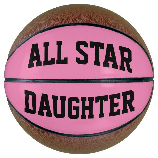 Balón De Baloncesto ALL STAR DAUGHTER PINK Basketball (Anverso)