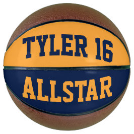 Balón De Baloncesto Allstar Blue Gold