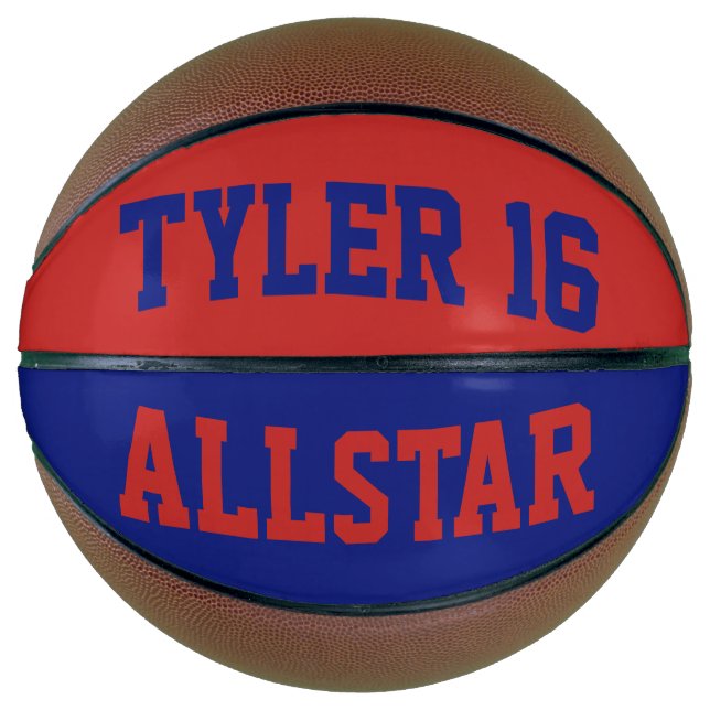 Balón De Baloncesto Allstar Crimson y Blue (Anverso)