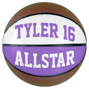 Balón De Baloncesto Allstar Light Purple y White