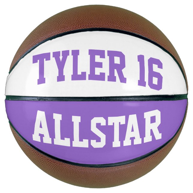 Balón De Baloncesto Allstar Light Purple y White (Anverso)