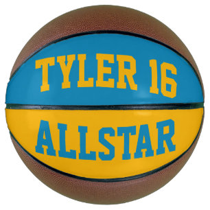 Balón De Baloncesto Allstar Lt Blue y Gold