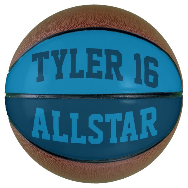 Balón De Baloncesto Allstar Lt Blue y Verde azulado (Anverso)